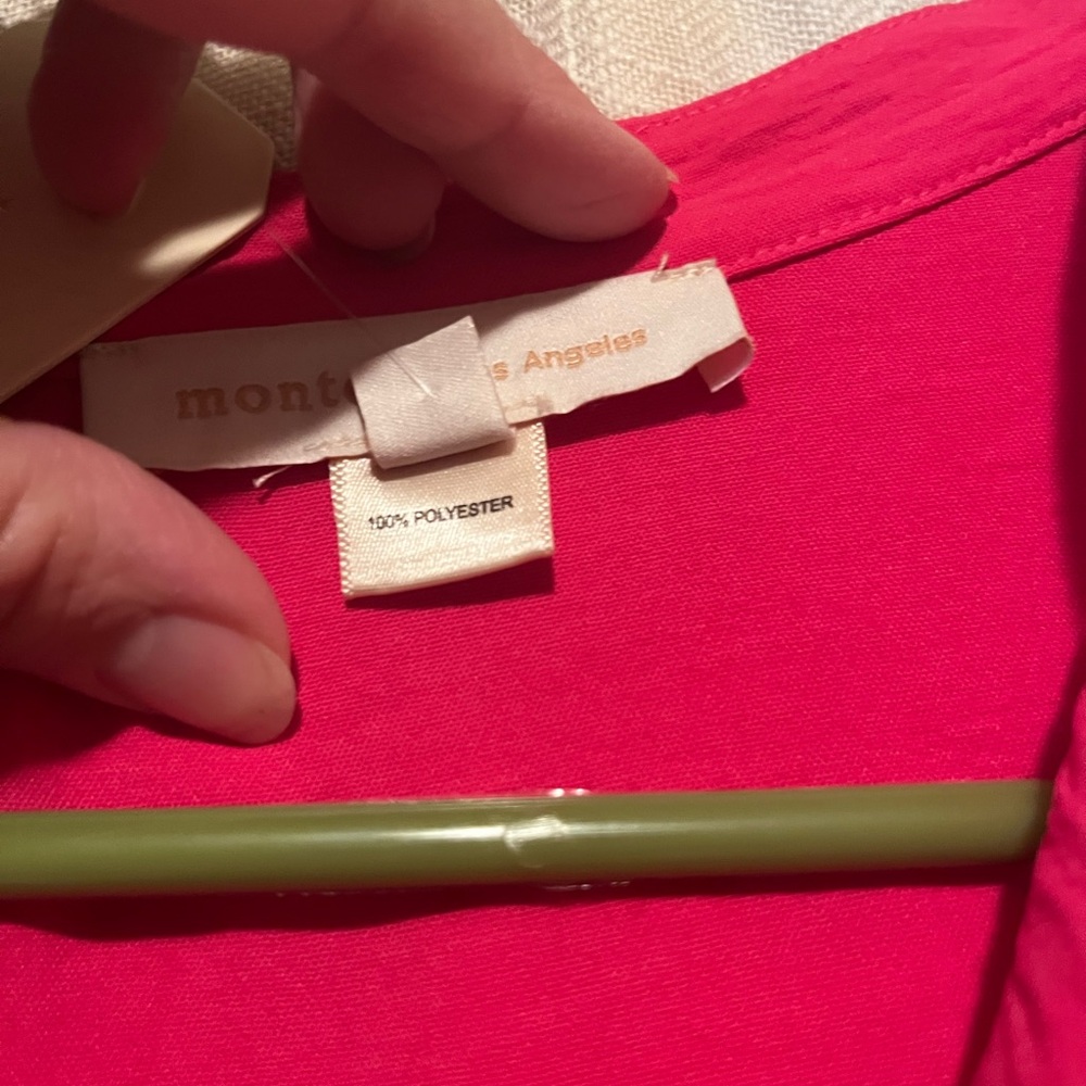 Monteau Fuchsia Mini Dress with Tie Waist - Picture 5 of 9